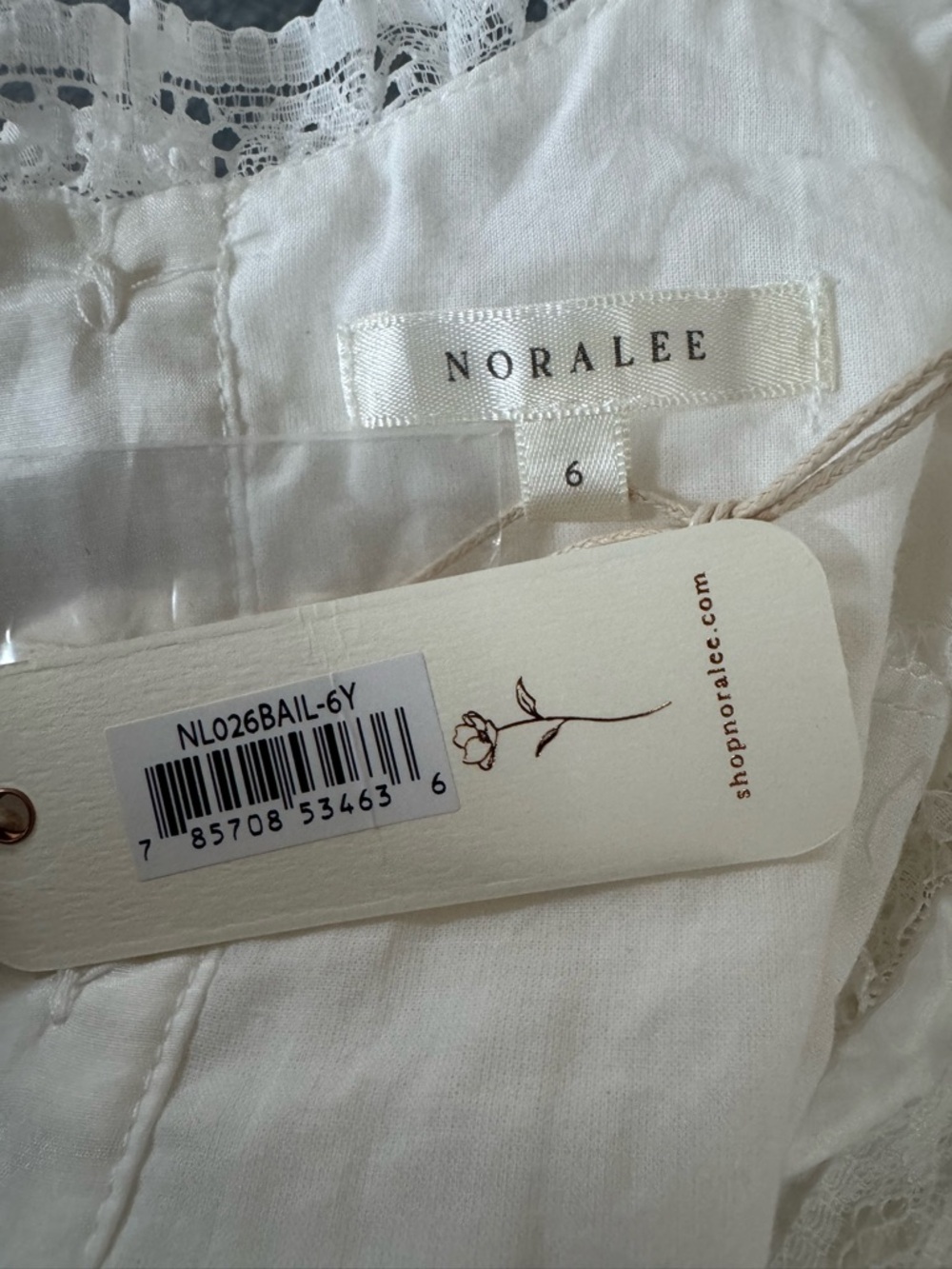 Noralee Classic White Lace Girls' Dress - Picture 3 of 3